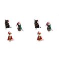 thumbnail image 1 of (2-Pack) Kcodviy Holiday Feature Cat Garden Art Insert Christmas Theme Festive Nature Focus Triplet Display, 1 of 8