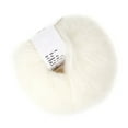 thumbnail image 2 of Mohair Doux Pashmina Fil de Laine Tricoté (Blanc), 2 of 22