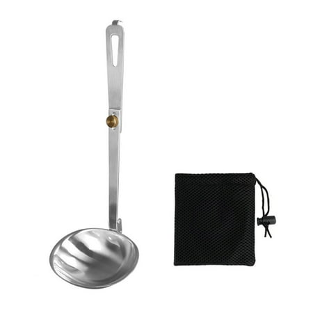 

Soup Ladle Stainless Steel Abrasion-resistant Portable Cooking Spoon Utensil