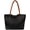 Black-a, variant on CoCopeaunt Chic Faux Leather Tote Hobo Handbag for Women Girls Casual Canvas Shoulder Bag