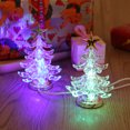 thumbnail image 4 of Glowing Christmas Tree LED Light USB Night Light RGB 7 Color Flashing Light Table Lamp Decorative Bedside Lamp for Home Decor Christmas Gifts (Silver Tree Top), 4 of 9
