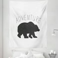 thumbnail image 1 of Adventure Tapestry, Black Silhouette of a Wild Bear Zoo Animal Nature Passion Hipster Design, Fabric Wall Hanging Decor for Bedroom Living Room Dorm, 5 Sizes, Charcoal Grey White, by Ambesonne, 1 of 1