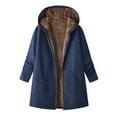 thumbnail image 4 of Jackets for Women Warm Lined Zipper Hooded Windbreaker with Pocket Lightweight Outfits Brown, 4 of 5