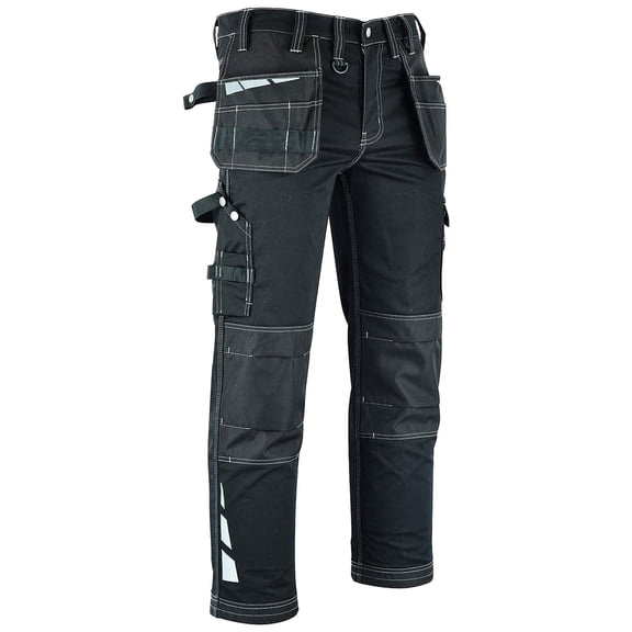 Men's Cargo Work Pants with Multi-Pocket Design Casual Workwear Trousers