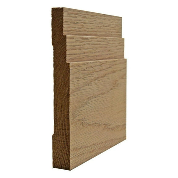 Baseboard EWBB29 Contemporary Style, 11/16" x 5-1/4", Red Oak, 95"
