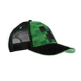 thumbnail image 2 of Minecraft Creeper Face Kids Trucker Snapback Hat, 2 of 4