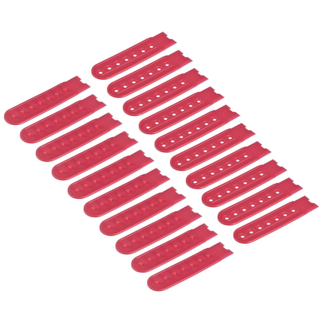 Unique Bargains Sangle Snapback en Plastique Rouge pour Chapeau, Remplacement de Boucle (12 Paires)