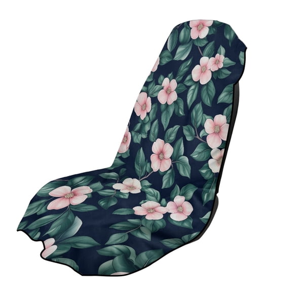 XYZCANDO Flowers Pattern Stain Resistant Car Seat Towel Cover, Washable Soft Breathable Car Cushion Seat Covers for SUV Trucks SUVs