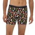 thumbnail image 2 of Xecao Mushrooms Print Boxer Briefs for Men's Stretch Moisture-Wicking Underwear, Mid-Rise Classics breathable fabric, 2 of 7