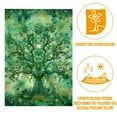 thumbnail image 2 of Welcome Green Tree of Life Indian Forest Aesthetic Nature Garden Flag, Vertical Double Sided Small House Flag, Yard Farmhouse Outdoor Deck Veranda Lawn Decor 28x40 Inch, 2 of 6