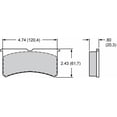 thumbnail image 2 of Wilwood PolyMatrix Pad Set - 7420 B FSL SL4/6, 2 of 3