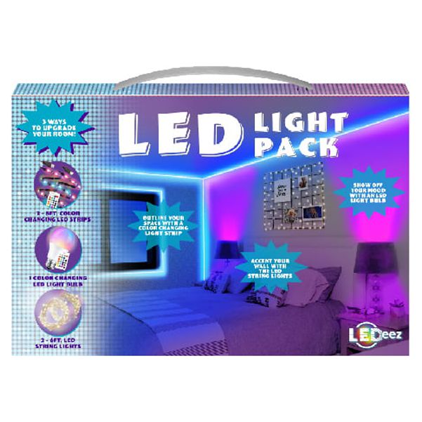 LEDeez LED Light Kit, 2-8ft Light Strips, Light Bulb, 2-6ft String Lights, Remote, Child Novelty Toy - image 2 of 8