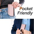 thumbnail image 6 of Leather For Apple iPhone 17e / 16e 6.1-inch Case , Stitching design Flip  Wallet Leather Case With Card Holder Magnetic Closure Shockproof Kickstand Protective Phone Cases Cover,Rose gold, 6 of 7