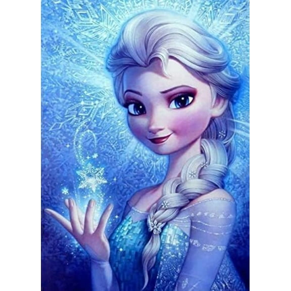 Diamond Art Painting Kits for Adults-Frozen Diamond Painting Kits DIY 5D Elsa Full Drill Art Perfect for Wall Decor Gift (12x16inch)