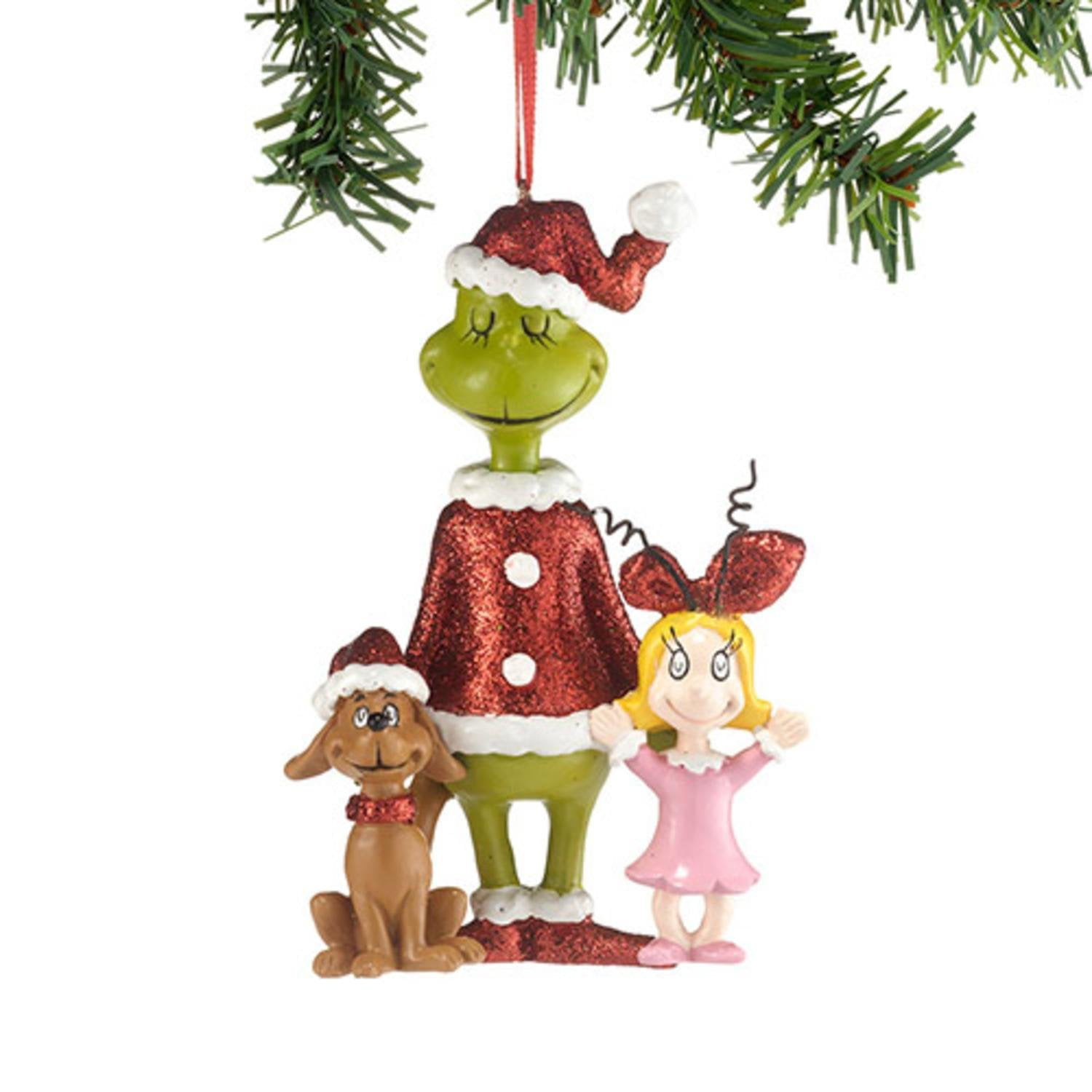 Boxed Ornament Seuss The Grinch with Cindy and Max Collectors Figurine Dr 