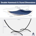 thumbnail image 6 of SUNCREAT Hammocks for Outside with Stand, Porch Hammock and Stand, 475 lbs Capacity, Patent Pending, Navy, 6 of 10