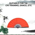 thumbnail image 3 of Silk Folding Fan, Martial Arts 2 Colors Chinese Fan, Tai Chi Training For Dance Performance, 3 of 8
