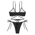 thumbnail image 3 of WILLBEST Traje de Baño Dama conjunto de Bikini de Mujer Tanga Bikini de Dos Piezas Traje de Baño Ajustable Sexy Traje de Baño con Anillo, 3 of 4