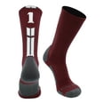thumbnail image 2 of Maroon/White Player Id Crew Number Socks (#19, Small), 2 of 2