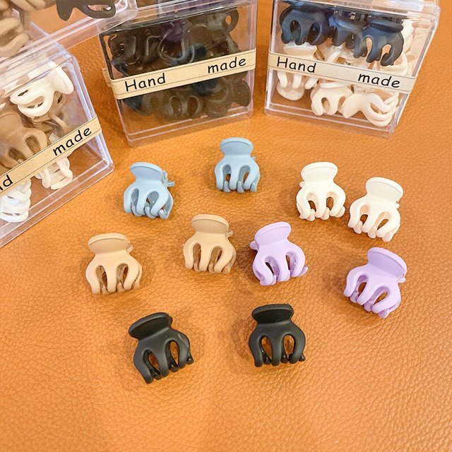 Mini pinzas para el pelo de cangrejo para mujer, pasadores de plástico mate de lujo, 10 piezas, horquilla pequeña dulce, accesorios de moda