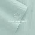 thumbnail image 6 of Noble Linens 4 Piece Aqua Striped Embossed Bed Sheet Set, Full, 6 of 10