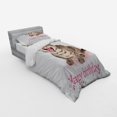 thumbnail image 2 of Ambesonne Cat Bedding Set 3 Pcs, Funny Kitten Greeting Song, Twin, Pale Pink Brown, 2 of 2