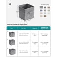 thumbnail image 4 of Cubos de almacenamiento SONGMICS Cattail Grey UROB030G01 30 x 30 cm, 6 unidades, 4 of 7