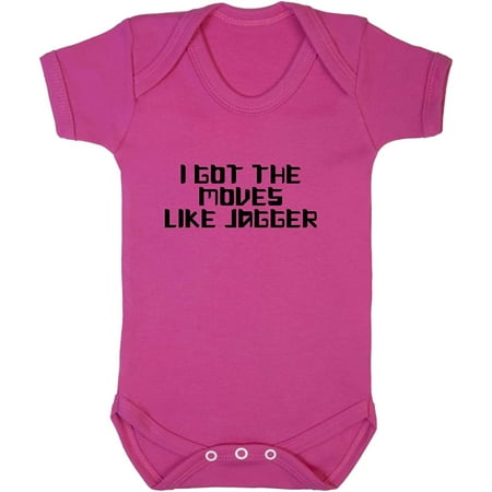 

I Got The Moves Like Jagger Baby Bodysuit One Piece Hot Pink Newborn