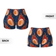 thumbnail image 3 of Sikiie American Football and Fire Flames Print Workout Shorts Women Scrunch Butt Gym Shorts Seamless High Waist Tummy Control Yoga Biker Athletic Shorts, 3 of 5