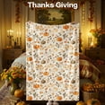 thumbnail image 7 of Autumn Thanksgiving Flannel Throw Blanket, 5 Cute Fall Harvest Patterns Soft Plush Fleece Blanket 27.56*39.37in, Cozy Warm Lightweight Cover for Sofa Bed Couch Camping Nap, Decorative Fall Blanket, 7 of 7