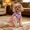 thumbnail image 5 of Dmlowu 4th of July Patriotic Dog Dress, Red White Blue Star Pattern Dog Clothes, Breathable Summer Party Outfit for Pets (5.5-8.8 lbs), 4th of July Decorations, 5 of 7
