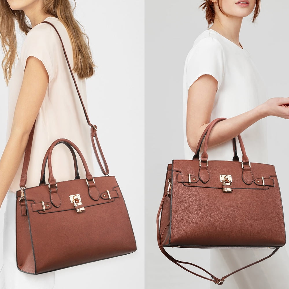 Dasein Women Handbags and Purses Ladies Shoulder Bag Top Handle Satchel Tote Work Bag with Matching Clutch