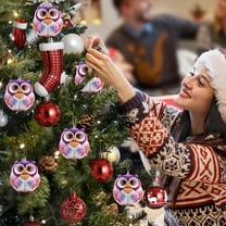 Litrail DIY Wooden Christmas Ball Ornaments, Unpainted Rustic Holiday Decor with Jute Twine, Assorted Patterns for Christmas Tree, Handmade Craft Gifts