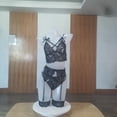 thumbnail image 1 of Lencería sexy europea y americana, traje de tentación dividido multicolor de encaje transparente sexy, 1 of 5