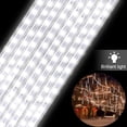 thumbnail image 3 of Guirnalda de luces de meteoritos de 30 cm, 10 luces transparentes impermeables, 288 LED, ideal para decorar árboles de Navidad en exteriores (blanco), 3 of 5