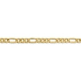 thumbnail image 3 of Real 14kt Yellow Gold 6.25mm Semi-Solid Figaro Chain; 18 inch; Lobster Clasp; for Adults and Teens; for Women and Men, 3 of 5