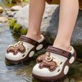 thumbnail image 3 of Kids' Boys Girls LED Light up Clogs Cute Cartoon Slippers Toddlers Slip on Indoor Outdoor Beach Sandals Non Slip Slides 6 Toddler, 3 of 6