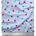 thumbnail image 1 of Soimoi Silk Fabric Square,Dot & Triangle Geometric Fabric Prints by Yard 42 Inch Wide, 1 of 3