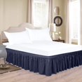 thumbnail image 4 of Solid Color Bedding Elastic Bed Apron Dust Proof Bedspread Non Slip Bed Skirt *Navy Easy Installation Furniture Protectors Furniture Protection Accessories Wear Resistant Long Lasting Protection, 4 of 8