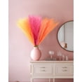 thumbnail image 4 of 60pcs Faux Pampas Grass Pink Orange Fall Decor, 17.7inch Short Artificial Pompous Grass Fluffy Branches Vase Filler Fake Flower Arrangement for Home Wedding  Decor, Rose Apricot, 4 of 10