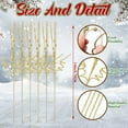 thumbnail image 2 of Duslogis 16 Pcs 14 Inch Glitter Christmas Tree Filler Decorations Glitter Berries Stems Curly Christmas Spray Artificial Christmas Picks for Trees Glittery Twigs for Wedding Vases (Champagne), 2 of 7