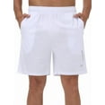 thumbnail image 4 of QPNGRP Men's 7" Athletic Basketball Shorts Workout Gym Quick Dry Shorts Lightweight Mesh Running Shorts White XL, 4 of 7