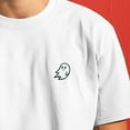 thumbnail image 5 of Dalix Ghost Heavy Cotton Short Sleeve Summer Tee Mens in White XL X-Large, 5 of 5