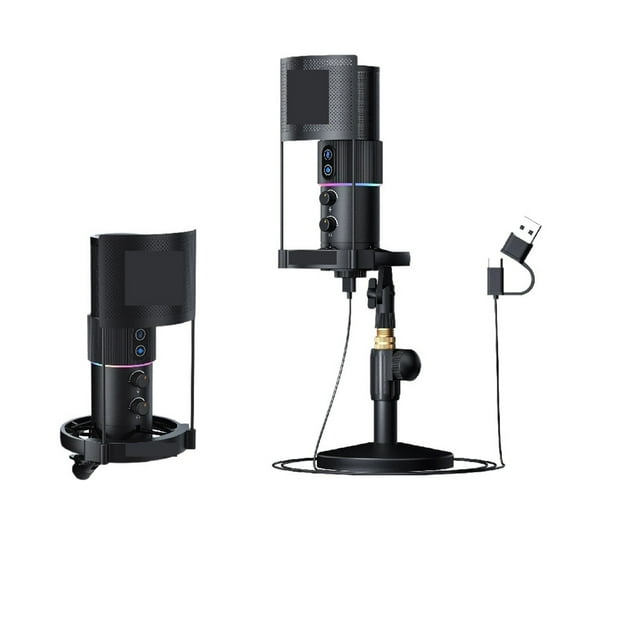 STA-U2D USB Recording Microphone Computer Podcast Mic For PC/PS4/Mac,Four Pickup Patterns For Vocals,Gaming