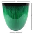 thumbnail image 2 of (EPR12-205 Large Egg Shaped Planter - Modern Indoor & Outdoor Decorative Flower Pot/Box (12 Inch, Green Flower), 2 of 5