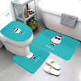 thumbnail image 3 of Bathroom Rugs Sets 3 Piece - Cute Santa Claus Absorbent Non Slip Bath Mats, U-Shape Toilet Lid Cover, Contour Mat, Soft Washable Shower Mats Bath Rug Mat for Bathroom Tub Toilet, 3 of 7