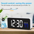 thumbnail image 4 of SZELAM Digital Alarm Clocks with Temperature Display Snooze Brightness Voice Control, 12/24hr, USB Battery Powered LED Alarm Clock with 3 Alarms for Adult Bedside Bedroom Office Travel, White, 4 of 7