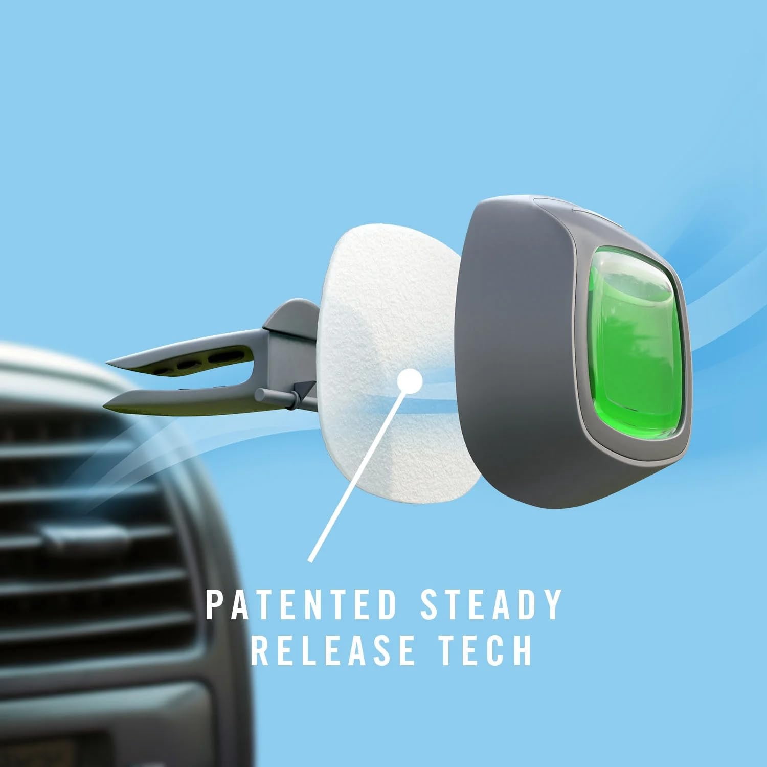 Febreze Vent Clip Car Air Freshener, Odor Eliminator, Auto Noir Scent, 4 Clips (2 Packs) C40