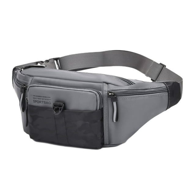 Bolso de Hombro de Hombres Bolso de Cintura Bolso de Hombro de Deportes Casuales de Gran Capacidad Bolso de Tela Ligera Bolso de Pecho Transversal