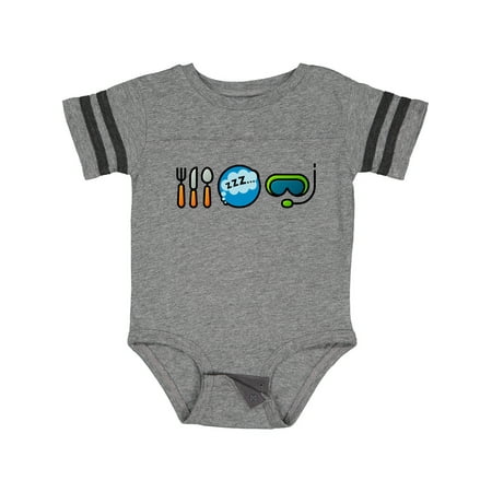 

Inktastic Diving Eat Sleep Scuba Mask Boys or Girls Baby Bodysuit